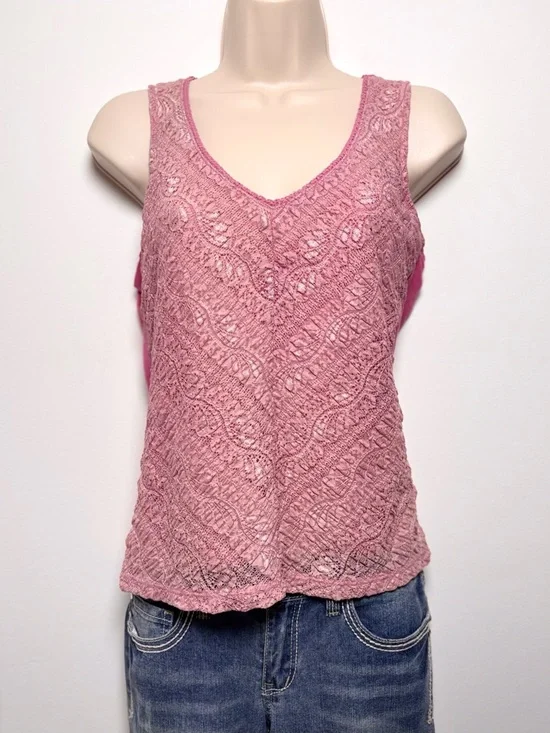 Vintage Y2K Pink Shimmery Fairycore Tank Top - Picture 4 of 6